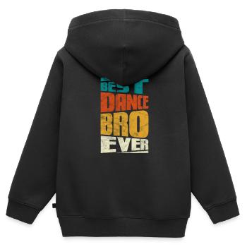 Frère - Sweat Premium à capuche zippé enfant bio - noir - Dos - AI Model Kid Male (0cm)