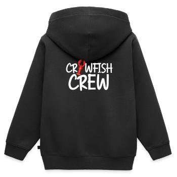 Languste - Kinder Premium Organic Zip Hoodie - Schwarz - Hinten - AI Model Kid Male (0cm)