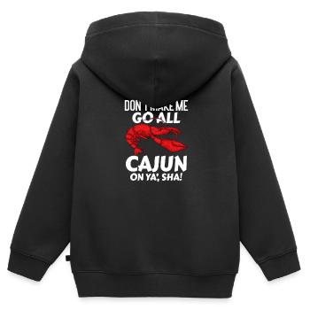 Languste - Kinder Premium Organic Zip Hoodie - Schwarz - Hinten - AI Model Kid Male (0cm)