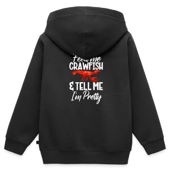 Languste - Kinder Premium Organic Zip Hoodie - Schwarz - Hinten - AI Model Kid Male (0cm)