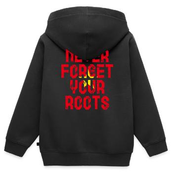 Vietnam Roots Cadeau - Sweat Premium à capuche zippé enfant bio - noir - Dos - AI Model Kid Male (0cm)