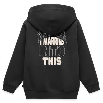 Ich Habe In Diese Familie Eingeheiratet Treffen - Kinder Premium Organic Zip Hoodie - Schwarz - Hinten - AI Model Kid Male (0cm)