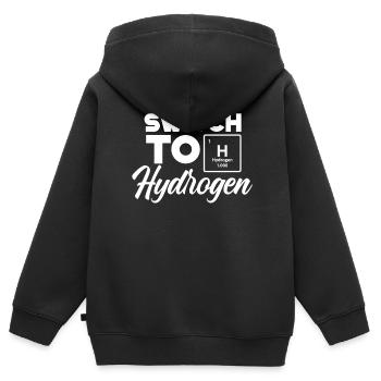 Passage à l’hydrogène Hydrogène Élément Énergie - Sweat Premium à capuche zippé enfant bio - noir - Dos - AI Model Kid Male (0cm)