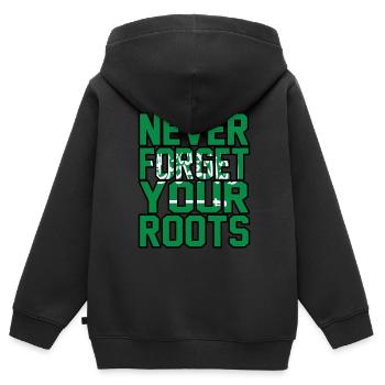 Saudi arabien - Kinder Premium Organic Zip Hoodie - Schwarz - Hinten - AI Model Kid Male (0cm)