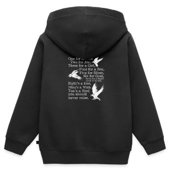 Raven - Kids Premium Organic Zip-up Hoodie - black - Back - AI Model Kid Male (0cm)