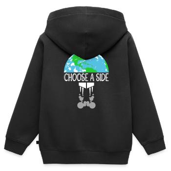Naturschutz Klima Naturschützer Meer - Kinder Premium Organic Zip Hoodie - Schwarz - Hinten - AI Model Kid Male (0cm)