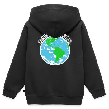 Naturschutz Klima Naturschützer Meer - Kinder Premium Organic Zip Hoodie - Schwarz - Hinten - AI Model Kid Male (0cm)