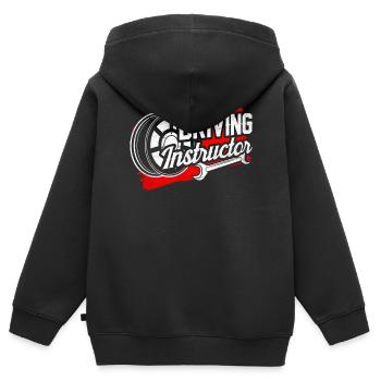 Fahrlehrer Fahrschule Fahrstunde Fahrschüler - Kinder Premium Organic Zip Hoodie - Schwarz - Hinten - AI Model Kid Male (0cm)