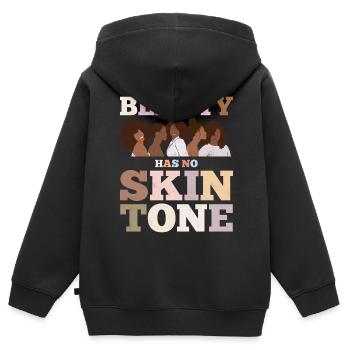 Beauty has no skin tone for the proud - Kids Premium Organic Zip-up Hoodie - black - Back - AI Model Kid Male (0cm)