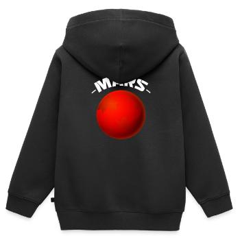 Mars Red Planet Space Astronaut Cadeau - Sweat Premium à capuche zippé enfant bio - noir - Dos - AI Model Kid Male (0cm)