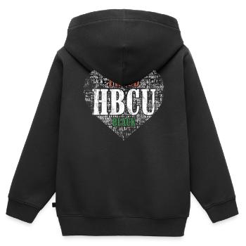 Proud Hbcu-Black For Proud African Americans - Kids Premium Organic Zip-up Hoodie - black - Back - AI Model Kid Male (0cm)