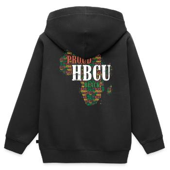 Proud Hbcu-Black For Proud African Americans - Kids Premium Organic Zip-up Hoodie - black - Back - AI Model Kid Male (0cm)