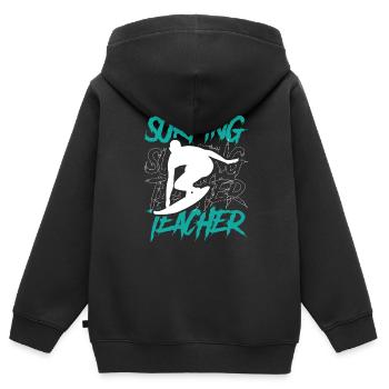 Moniteur de surf Surf Surf Surf Surf Surf - Sweat Premium à capuche zippé enfant bio - noir - Dos - AI Model Kid Male (0cm)