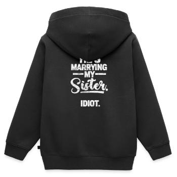 Frère - Sweat Premium à capuche zippé enfant bio - noir - Dos - AI Model Kid Male (0cm)