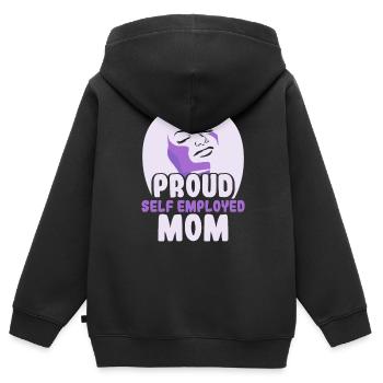Stolze Selbständige Mutter Selbstständig - Kinder Premium Organic Zip Hoodie - Schwarz - Hinten - AI Model Kid Male (0cm)