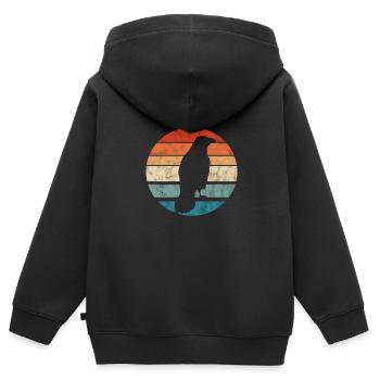 Raven - Kids Premium Organic Zip-up Hoodie - black - Back - AI Model Kid Male (0cm)