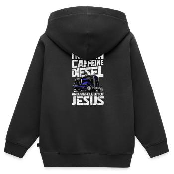 Diesel - Sweat Premium à capuche zippé enfant bio - noir - Dos - AI Model Kid Male (0cm)