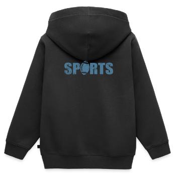 Sports Football Amerika Sport Touchdown - Kinder Premium Organic Zip Hoodie - Schwarz - Hinten - AI Model Kid Male (0cm)