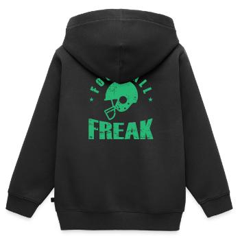 Football Freak Amerika Sport Touchdown - Kinder Premium Organic Zip Hoodie - Schwarz - Hinten - AI Model Kid Male (0cm)