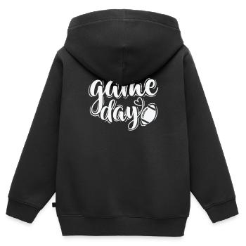 Game Day America Sport Touchdown USA - Sweat Premium à capuche zippé enfant bio - noir - Dos - AI Model Kid Male (0cm)