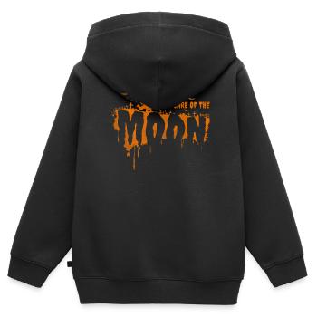 Prenez soin de la conception de la lune pour les fans de Wolves - Sweat Premium à capuche zippé enfant bio - noir - Dos - AI Model Kid Male (0cm)
