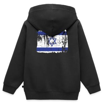 Chypre - Sweat Premium à capuche zippé enfant bio - noir - Dos - AI Model Kid Male (0cm)