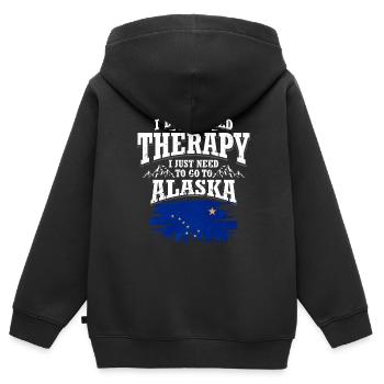 Alaska - Sweat Premium à capuche zippé enfant bio - noir - Dos - AI Model Kid Male (0cm)