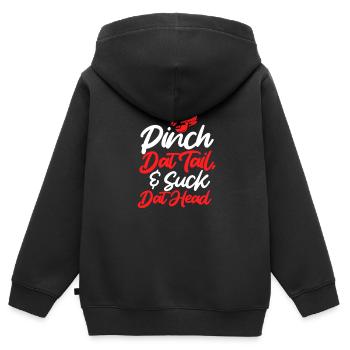 Languste - Kinder Premium Organic Zip Hoodie - Schwarz - Hinten - AI Model Kid Male (0cm)