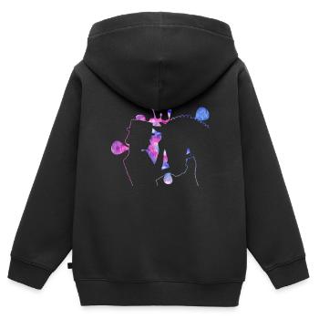 Dressur Reiten Reiten Reiter Reiten - Kinder Premium Organic Zip Hoodie - Schwarz - Hinten - AI Model Kid Male (0cm)