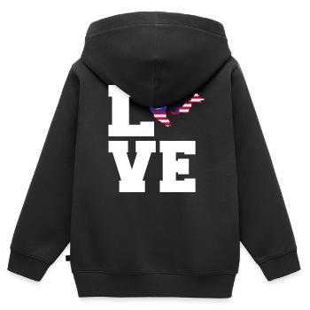 Malaysia - Kinder Premium Organic Zip Hoodie - Schwarz - Hinten - AI Model Kid Male (0cm)