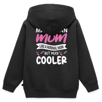 Malaysia - Kinder Premium Organic Zip Hoodie - Schwarz - Hinten - AI Model Kid Male (0cm)