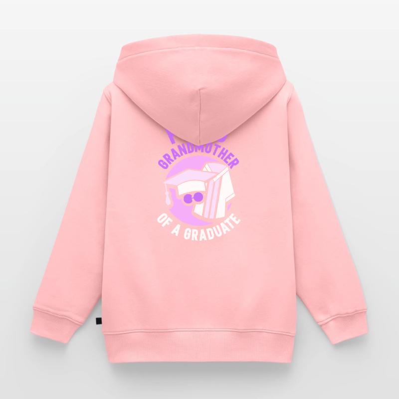 Stolze Großmutter Eines Absolventen Absolvent Kinder Premium Organic Zip Hoodie