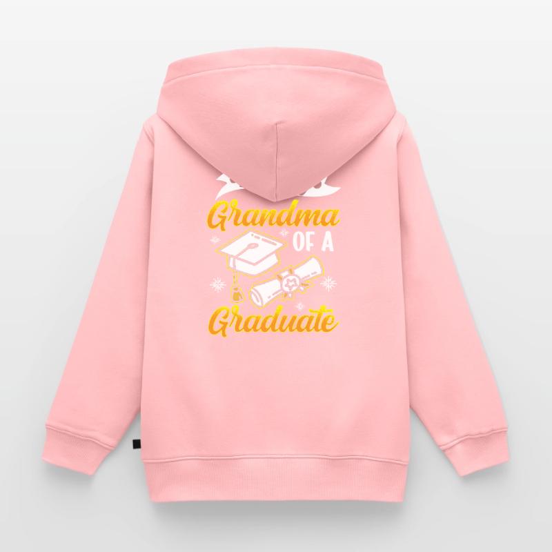 Stolze Großmutter Eines Absolventen Absolvent Kinder Premium Organic Zip Hoodie