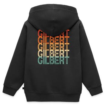 Gilbert Arizona - Kinder Premium Organic Zip Hoodie - Schwarz - Hinten - AI Model Kid Male (0cm)