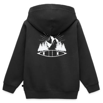 Kayak Kanu fahren Paddelboot Wassersport - Kinder Premium Organic Zip Hoodie - Schwarz - Hinten - AI Model Kid Male (0cm)