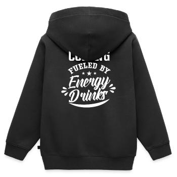 Programming with Energydrinks Code Coding Coder - Kids Premium Organic Zip-up Hoodie - black - Back - AI Model Kid Male (0cm)