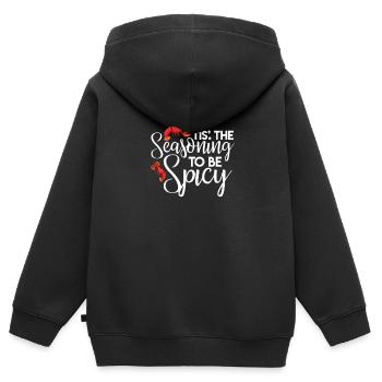 Languste - Kinder Premium Organic Zip Hoodie - Schwarz - Hinten - AI Model Kid Male (0cm)