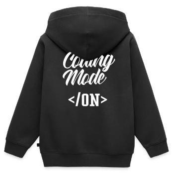 Programmiermodus Ein Coding Programmierer Coder - Kinder Premium Organic Zip Hoodie - Schwarz - Hinten - AI Model Kid Male (0cm)