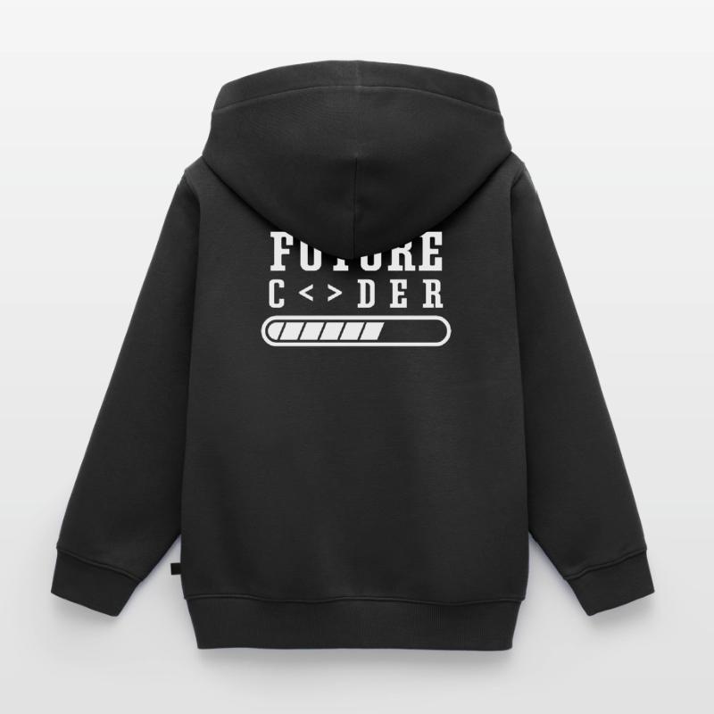 Zukünftiger Coder Programmierer Coding Code Kinder Premium Organic Zip Hoodie