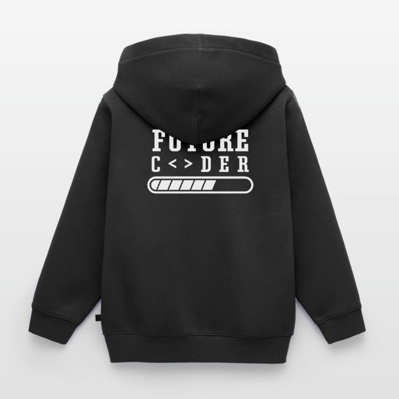 Zukünftiger Coder Programmierer Coding Code Kinder Premium Organic Zip Hoodie