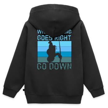 Apnoetaucher Freitaucher Freediver Taucher - Kinder Premium Organic Zip Hoodie - Schwarz - Hinten - AI Model Kid Male (0cm)
