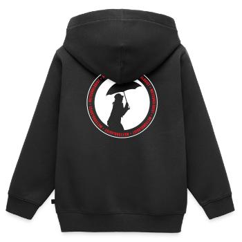 Météorologue Météorologie Profession de météorologue - Sweat Premium à capuche zippé enfant bio - noir - Dos - AI Model Kid Male (0cm)