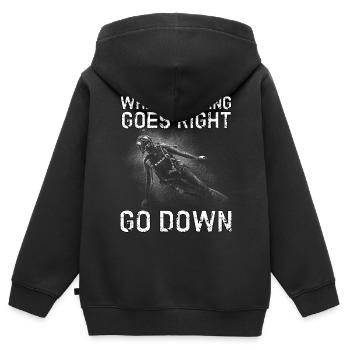 Apnea Diver Apnéiste Scuba Diver - Sweat Premium à capuche zippé enfant bio - noir - Dos - AI Model Kid Male (0cm)