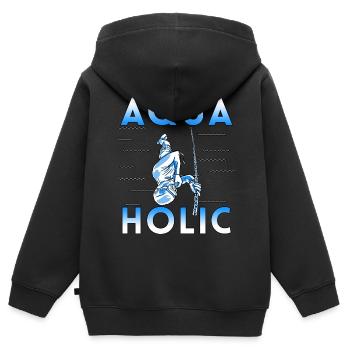 Apnea Diver Apnéiste Scuba Diver - Sweat Premium à capuche zippé enfant bio - noir - Dos - AI Model Kid Male (0cm)