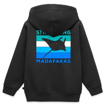 Apnea Diver Apnéiste Scuba Diver - Sweat Premium à capuche zippé enfant bio - noir - Dos - AI Model Kid Male (0cm)