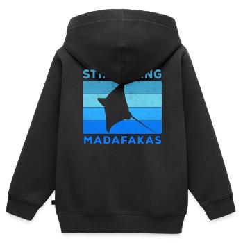 Apnea Diver Apnéiste Scuba Diver - Sweat Premium à capuche zippé enfant bio - noir - Dos - AI Model Kid Male (0cm)