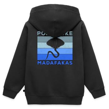 Apnea Diver Apnéiste Scuba Diver - Sweat Premium à capuche zippé enfant bio - noir - Dos - AI Model Kid Male (0cm)