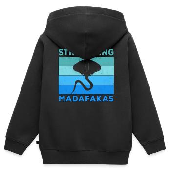 Apnea Diver Apnéiste Scuba Diver - Sweat Premium à capuche zippé enfant bio - noir - Dos - AI Model Kid Male (0cm)