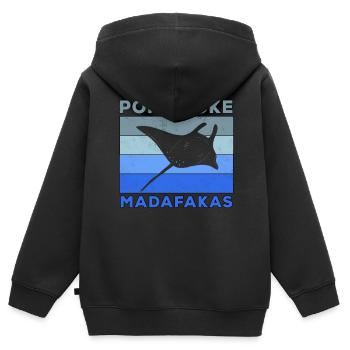 Apnea Diver Apnéiste Scuba Diver - Sweat Premium à capuche zippé enfant bio - noir - Dos - AI Model Kid Male (0cm)