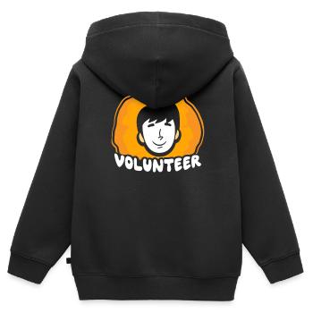 Freiwilliger Ehrenamt Freiwillig Ehrenamtlicher - Kinder Premium Organic Zip Hoodie - Schwarz - Hinten - AI Model Kid Male (0cm)